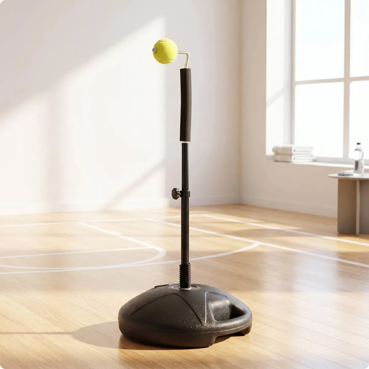 predolo Children Tennis Allenatore Tennis Bambini Strumento Pratica Colpi Ritorno Costante Struttura Regolabile Molla Elastica Portabilità Integrata Materiali