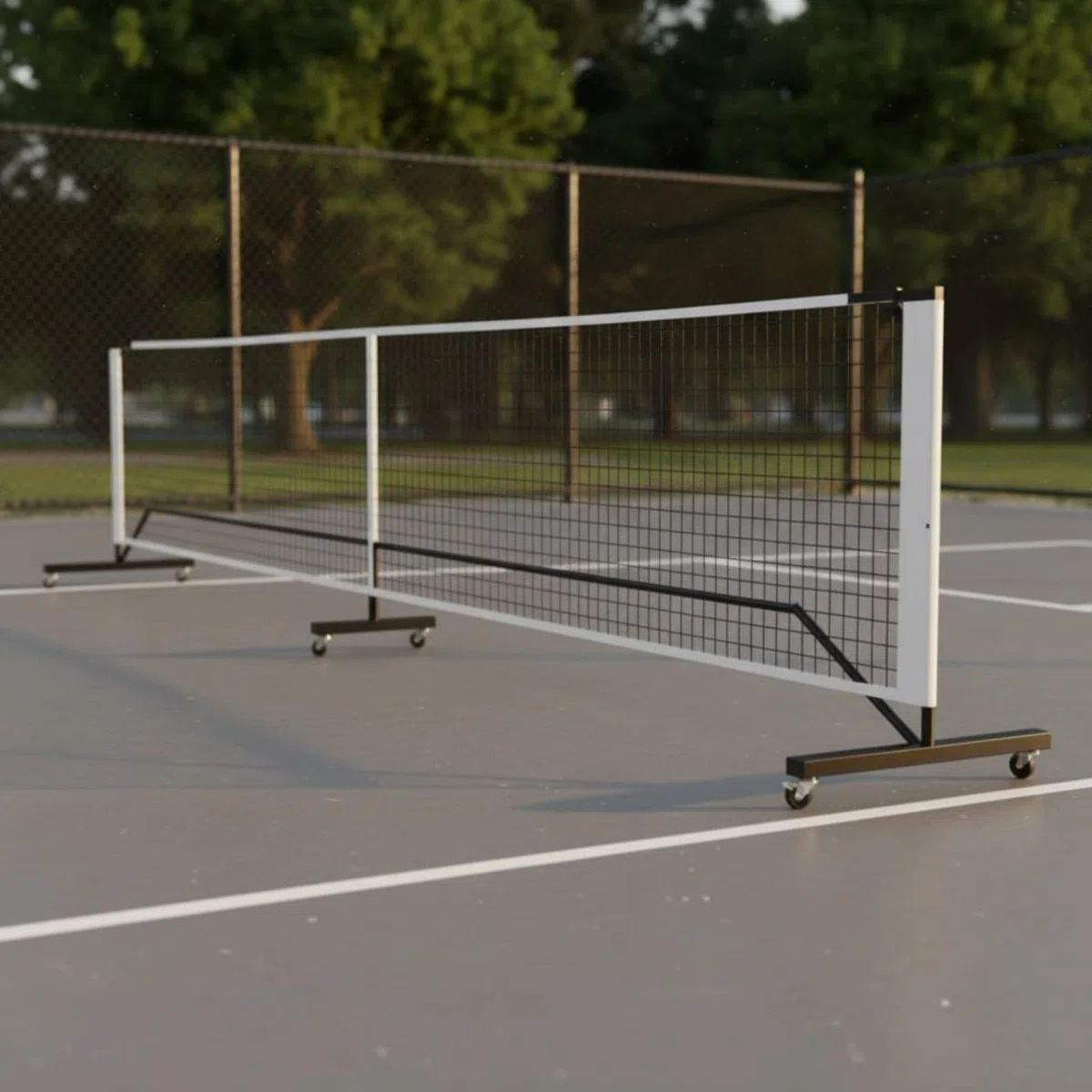 LOVIVER Rete Pickleball Portatile Rete da Allenamento Rete da Campo Rete Smontabile in Poliestere E Ferro Montaggio Rapido E Custodia Compatta Adatta a