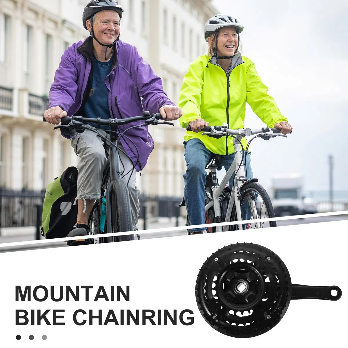 MAGICLULU Guarnitura per Mountain Bike e Bici Pieghevole, Set Pedivelle Destra in Acciaio al Carbonio Corona, Accessorio per Riparazione e Cambio Marcia Fluido, Forniture per Biciclette