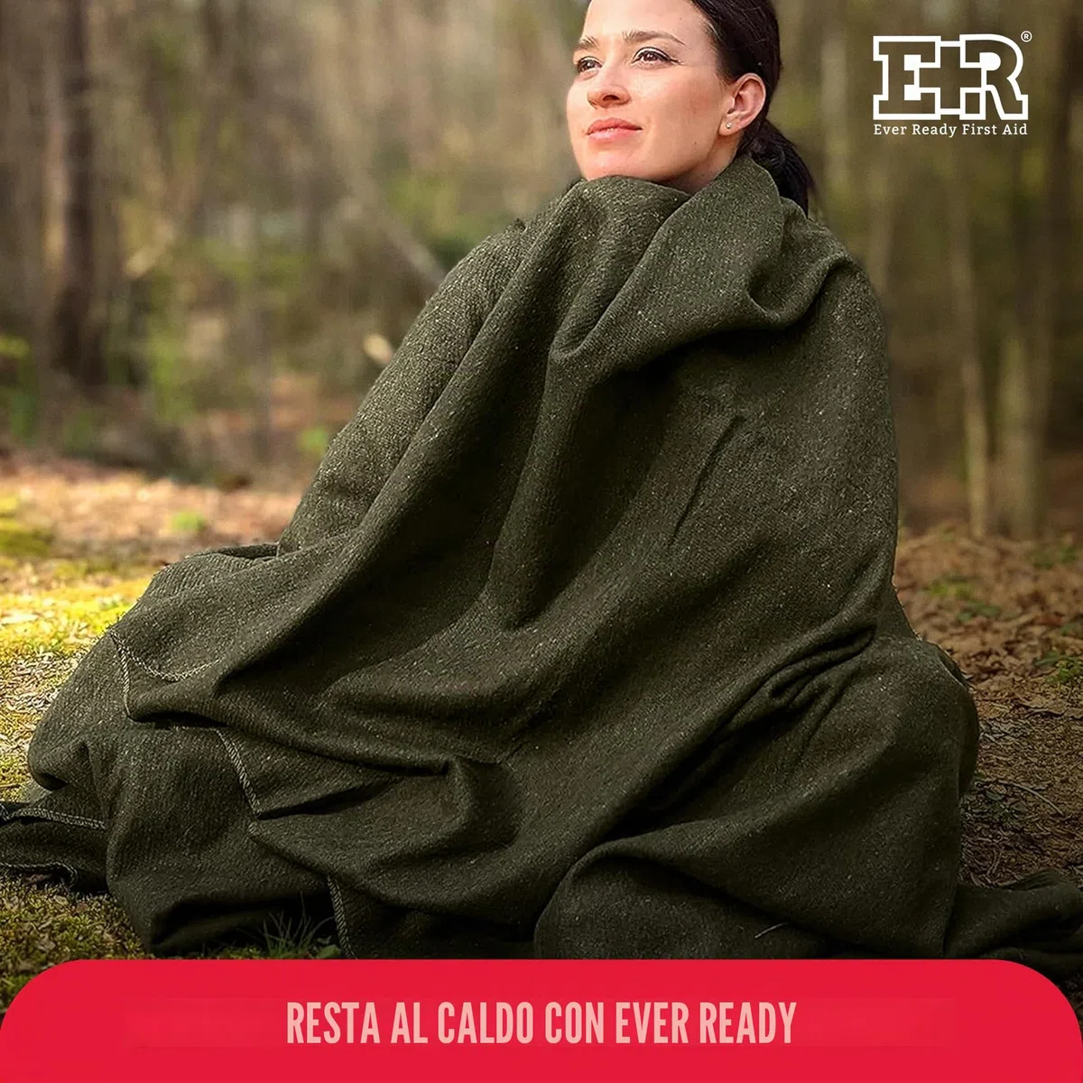 Ever Ready First Aid & Medical readyfirstaid&medical - Coperta ignifuga, 167,6 x 228,6 cm (80% lana) - US Military ''