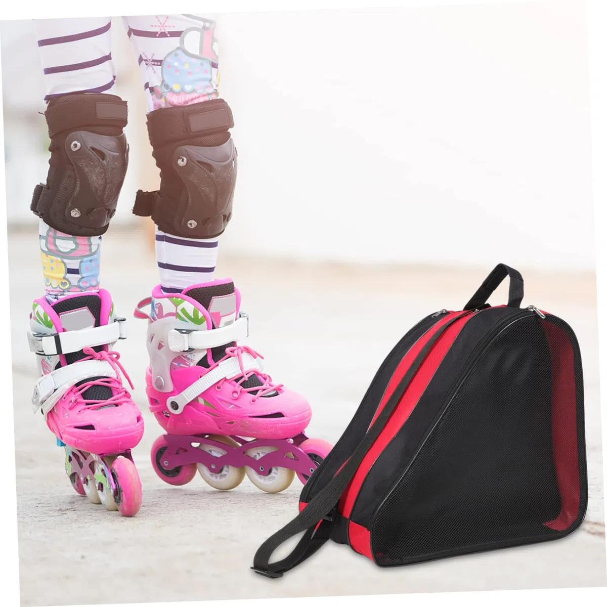 BESPORTBLE Borsa Da Skate Pattini A Rotelle Per Adulti Pattini A Rotelle Per Ragazze Di Ghiaccio Borsa Per Pattini Da Viaggio Contenitore Scarpe Pattini Panno Oxford