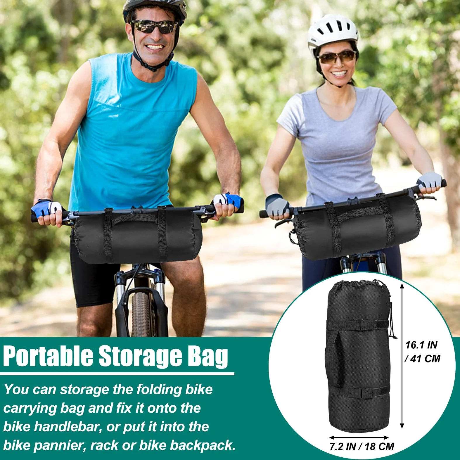 Borsa per il trasporto della bicicletta, 24-29 pollici, robusta 900D, impermeabile, con tracolla, mountain bike, bici da strada e bici pieghevole