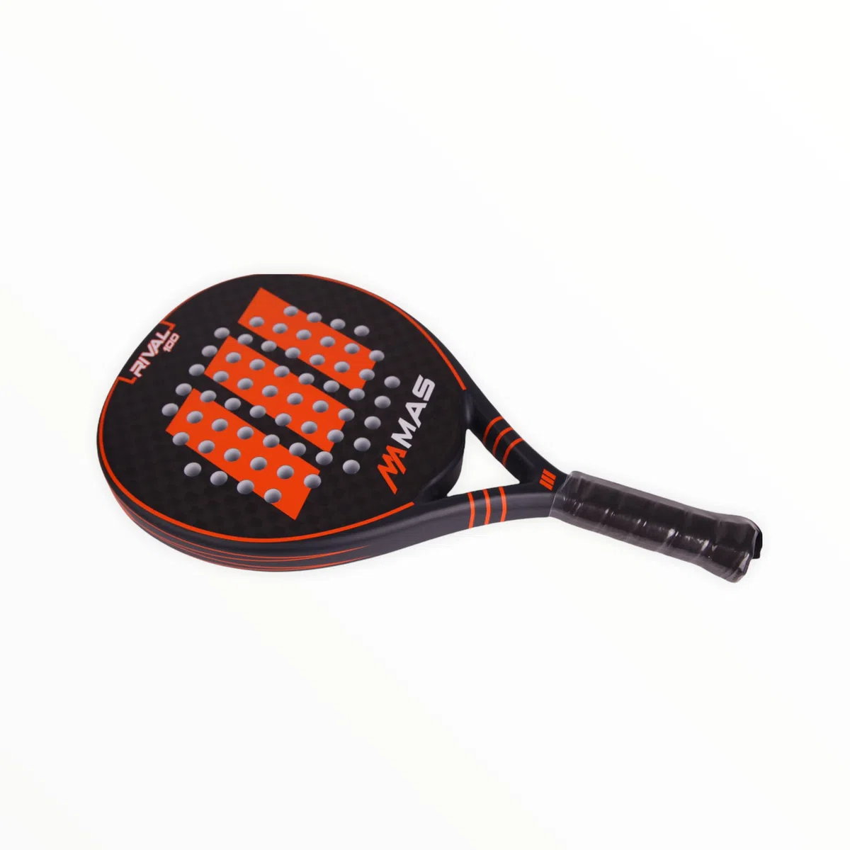 RIVAL 100, Racchetta da Padel, Arancione/Ardesia, Rivestimento 100% in Fibra di Carbonio, Custodia Inclusa