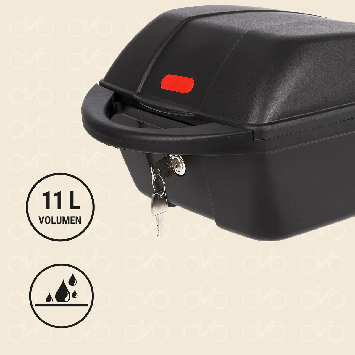 Prophete – Portapacchi per Bicicletta con Sgancio Rapido, 5 kg / 11 L, in Plastica, Richiudibile, Nero