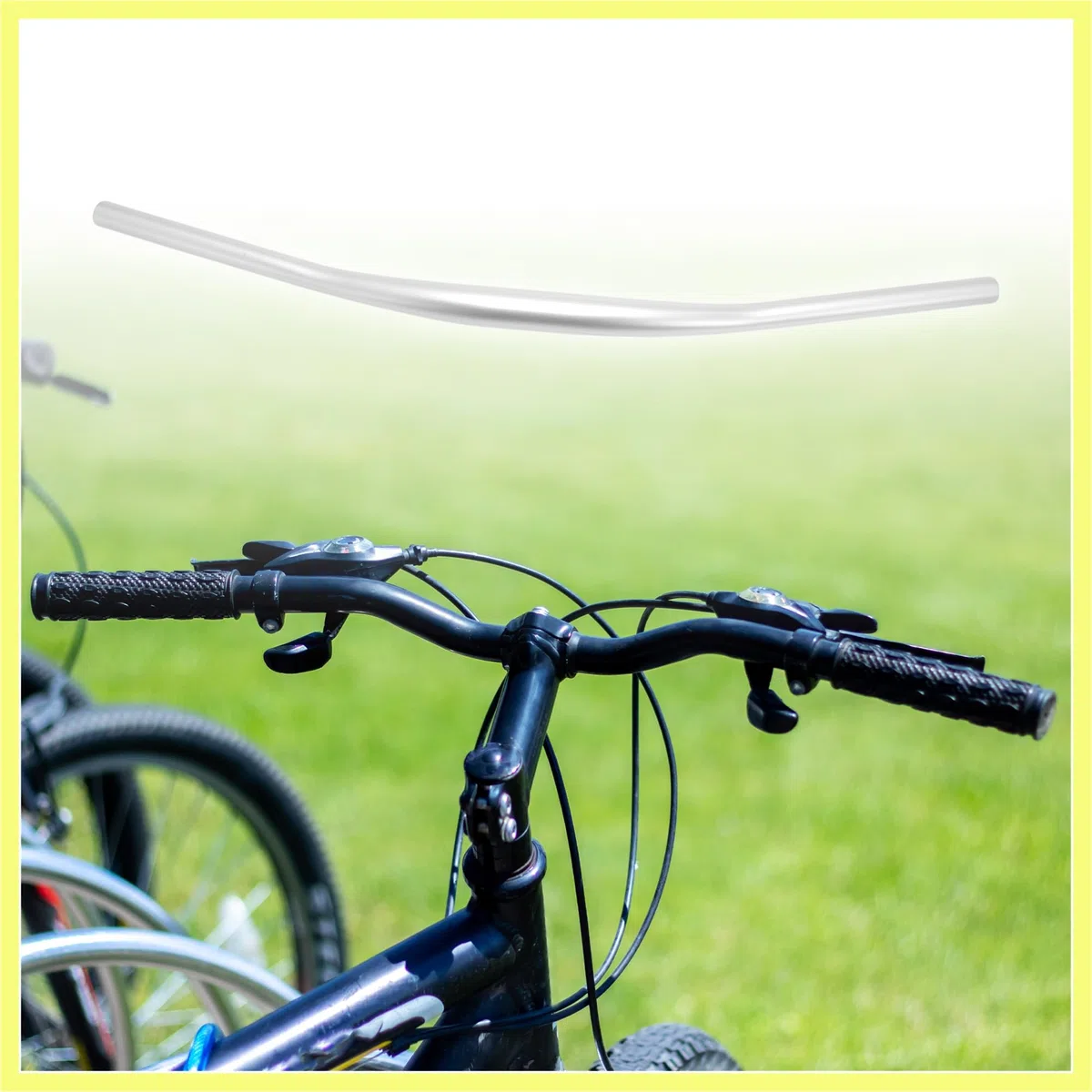 QUARKZMAN Manubrio per Mountain Bike, Diametro 31,8mm Manubrio Rialzato per Bicicletta, Manubrio Rialzato da 720mm per Bicicletta, Manubri Bici da Strada e Mountain Bike, Tonalità Argento
