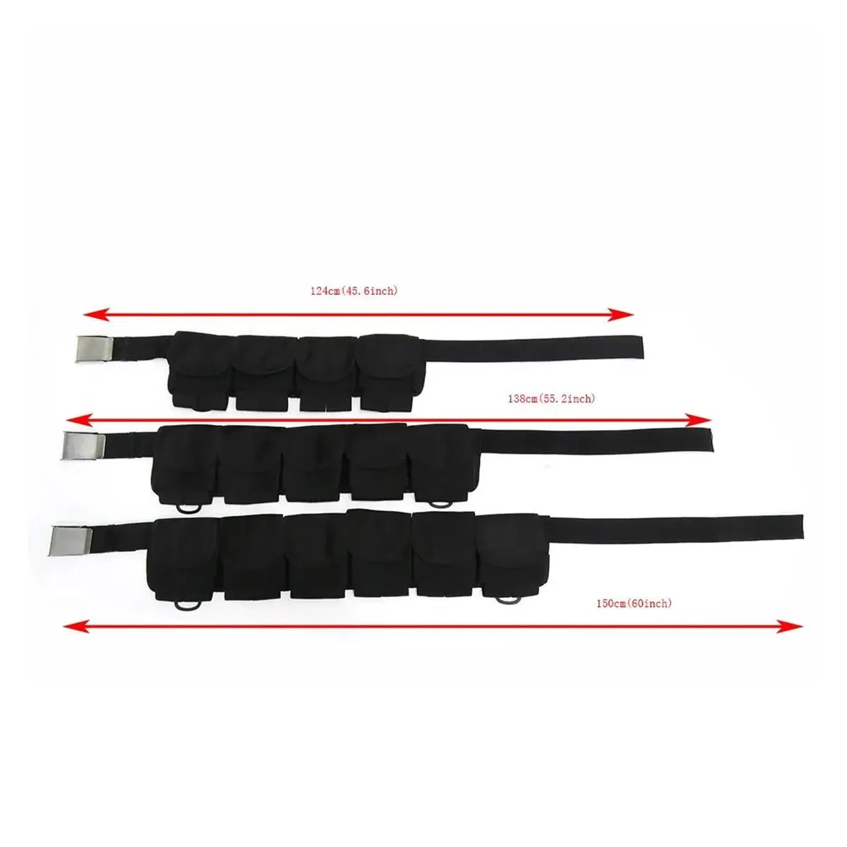 Cintura Sub Cintura for Pesi da Immersione con Fibbia a 4/5/6 Tasche Cinghie for Imbracatura Tech Dive Webbing Accessori