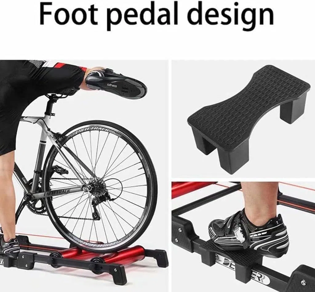 Rullo per Rulli, Rullo per Bici Pieghevole, Rullo per Bicicletta da Ciclismo Indoor, Compatibile con Biciclette con Un Diametro della Ruota da 24 A 29 Pollici, Comprese Le Biciclette 700C