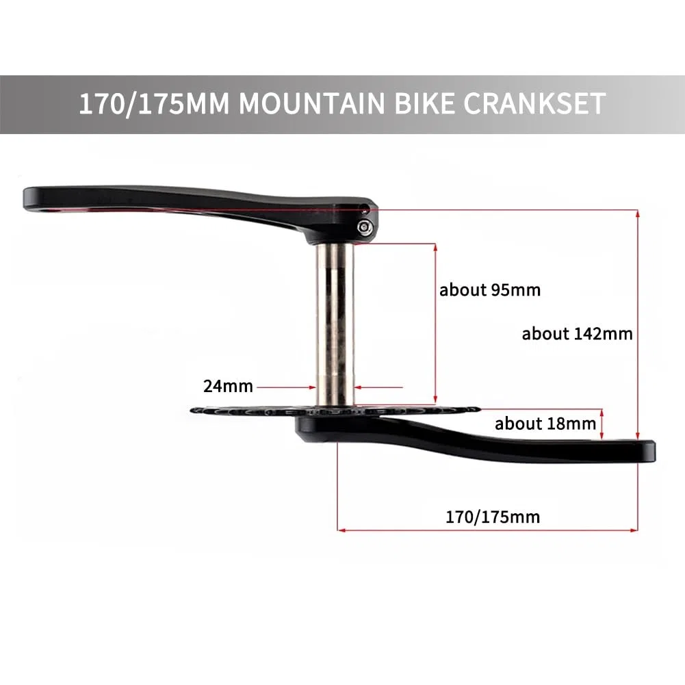 Guarnitura per Mountain Bike 170 mm 175 mm Guarniture Direct Mount Cavi Integrati Bracci Pedivella con Movimento Centrale BSA Adatto a 8-12 velocità Lega di Alluminio Ultraleggera