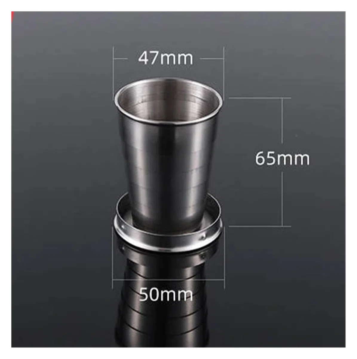 Bicchiere Acciaio Inox Pieghevole Tazza pieghevole in acciaio inossidabile | Tazze pieghevoli telescopiche for bere acqua portatile for viaggi all'aperto