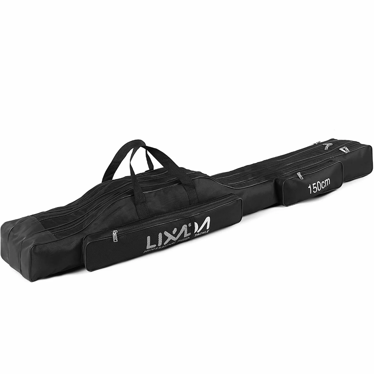 Lixada Borse Canna da Pesca Portatile Borsa a rotelle Tre Strati Pieghevole Canna Da Pesca Borsa Bobina Tackle Strumento Carry Case Carrier Travel Bag