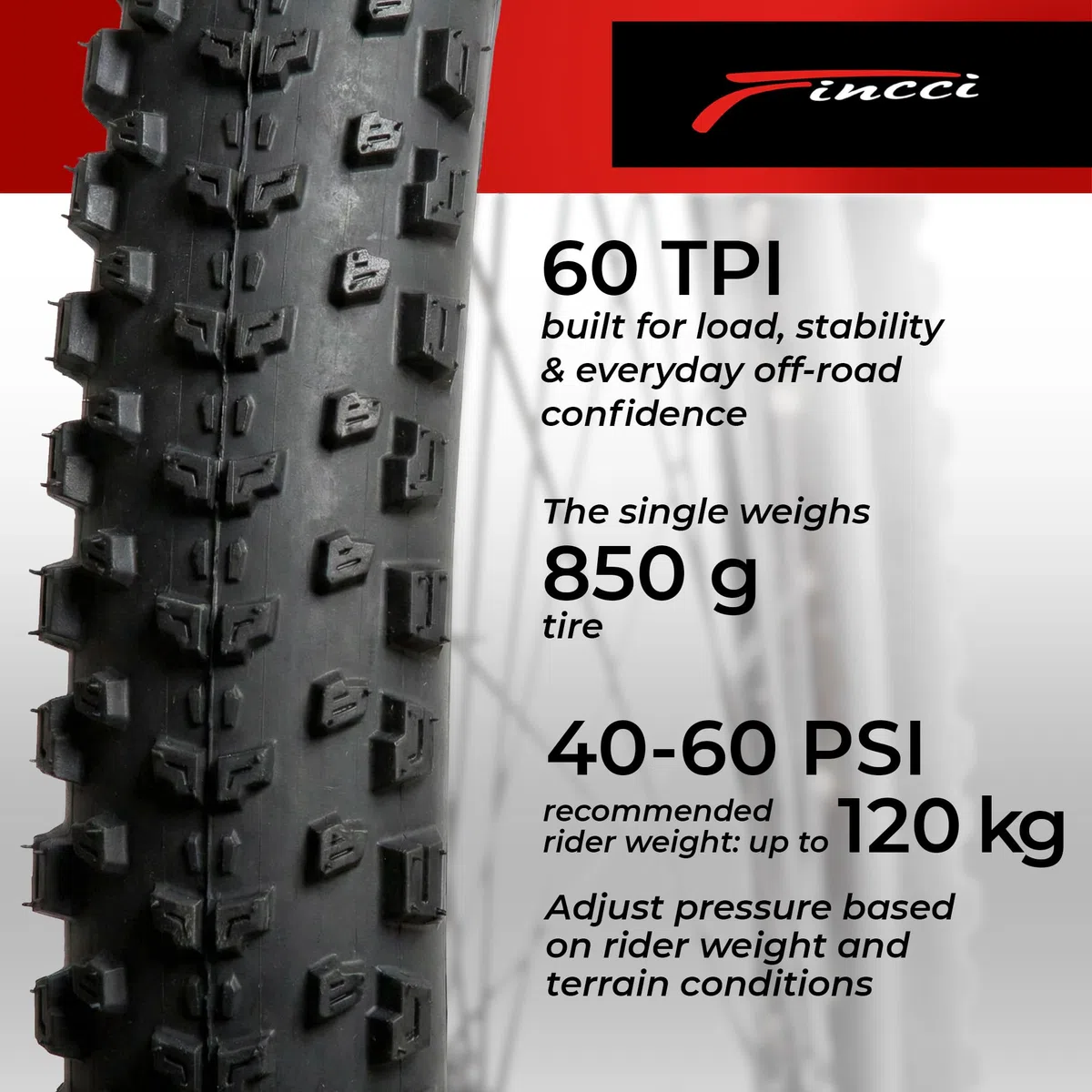 Fincci Bici Copertoni MTB 27.5 x 2.25 - Coppia Pieghevole Nero Pneumatici 57-584 con Antiforatura 1mm - Biciclette Gomme 27,5" per Adulto Donna e Uomo - Imballaggio Accessori per Mountain & E bike