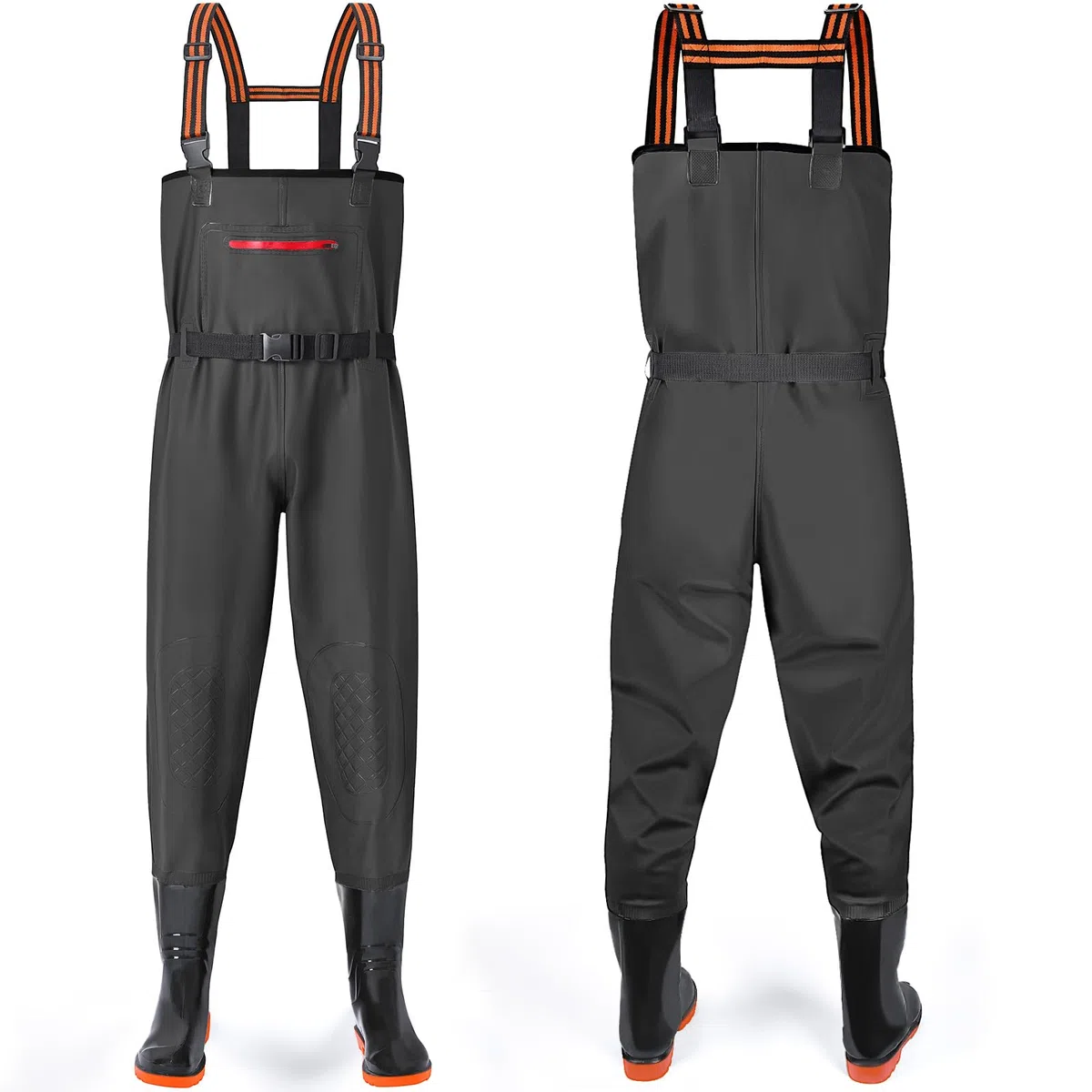 YOOHBERRYS Waders Pesca da Uomo, Waders da Uomo con Stivali da Pesca 42-46, Waders Trampolieri da Pesca, Pantaloni Impermeabili Antiscivolo Regalo per Amanti Pesca Sportiva