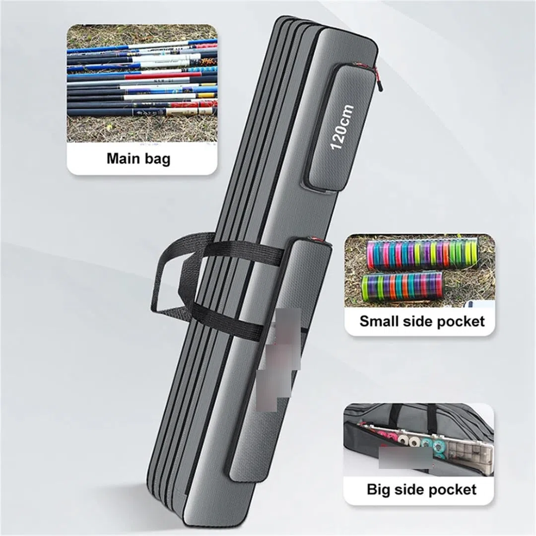 Suwequest Borsa multifunzionale per canna da pesca a ventre impermeabile 2 3 strati 70 CM 130 CM borsa per attrezzi da pesca borsa per attrezzatura da pesca, 2 strati 100 cm 650