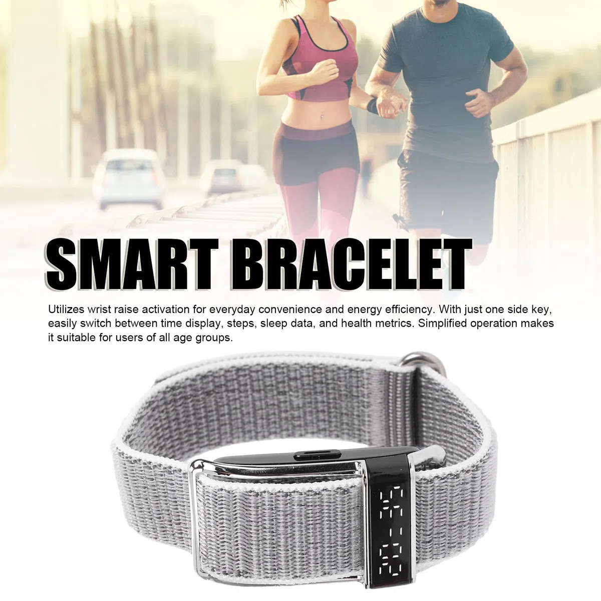 Bracciale Smart Intelligente in Nylon con Impermeabilità IP68,