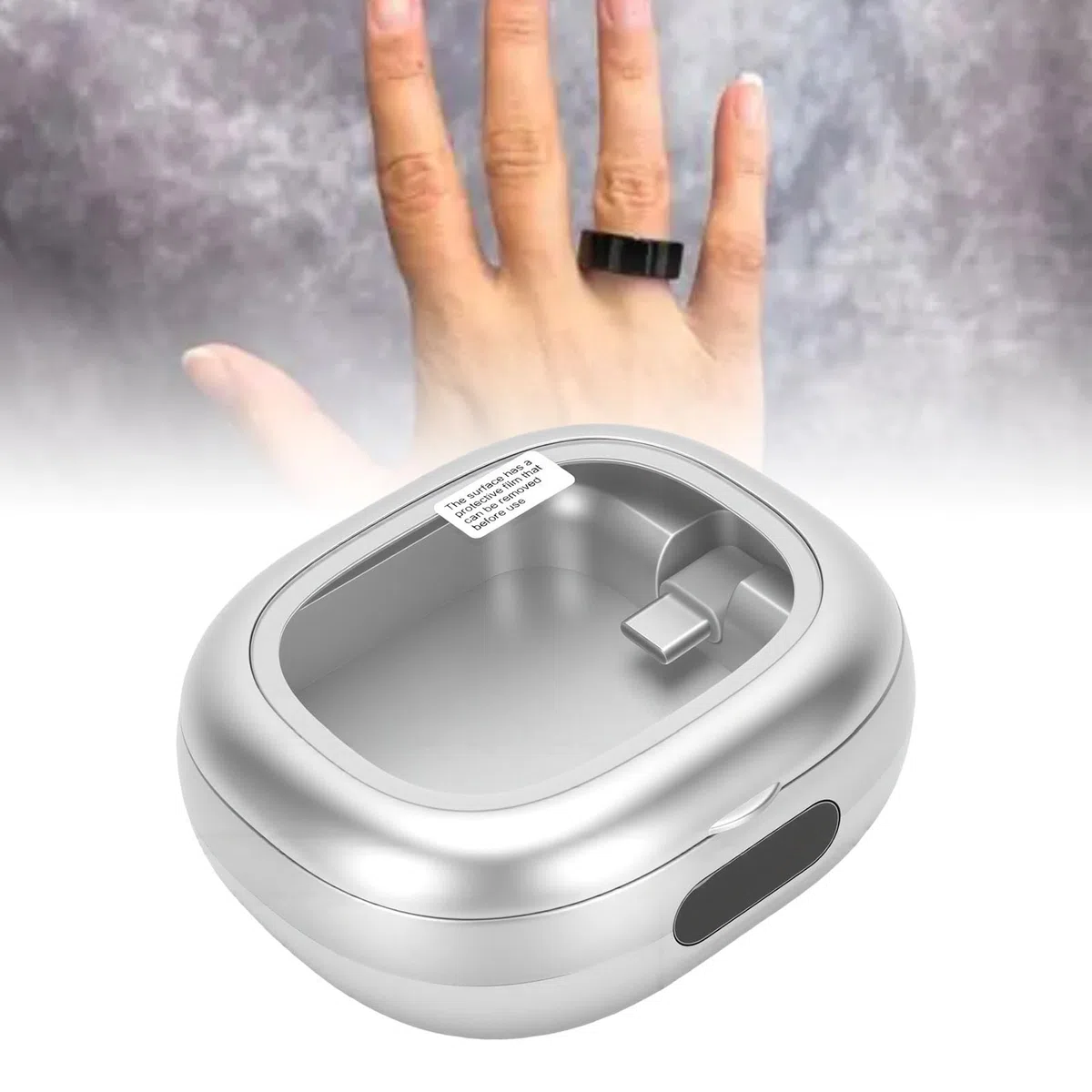 Wakects Custodia di Ricarica Adatta per Ring 3, Custodia Caricabatterie Smart Ring in ABS con Batteria da 2000 MAh, Finestra LED, Protezione Multipla, Stazione di Ricarica da Viaggio per Utenti Gen
