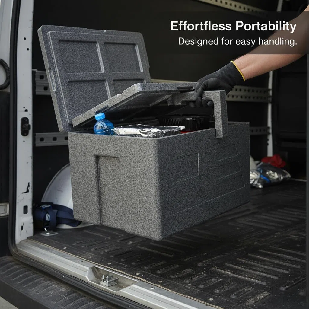 Contenitore Termico Professionale per Alimenti, Contenitore Isotermico Robusto per Trasporto Alimenti, per bevande, Style 2
