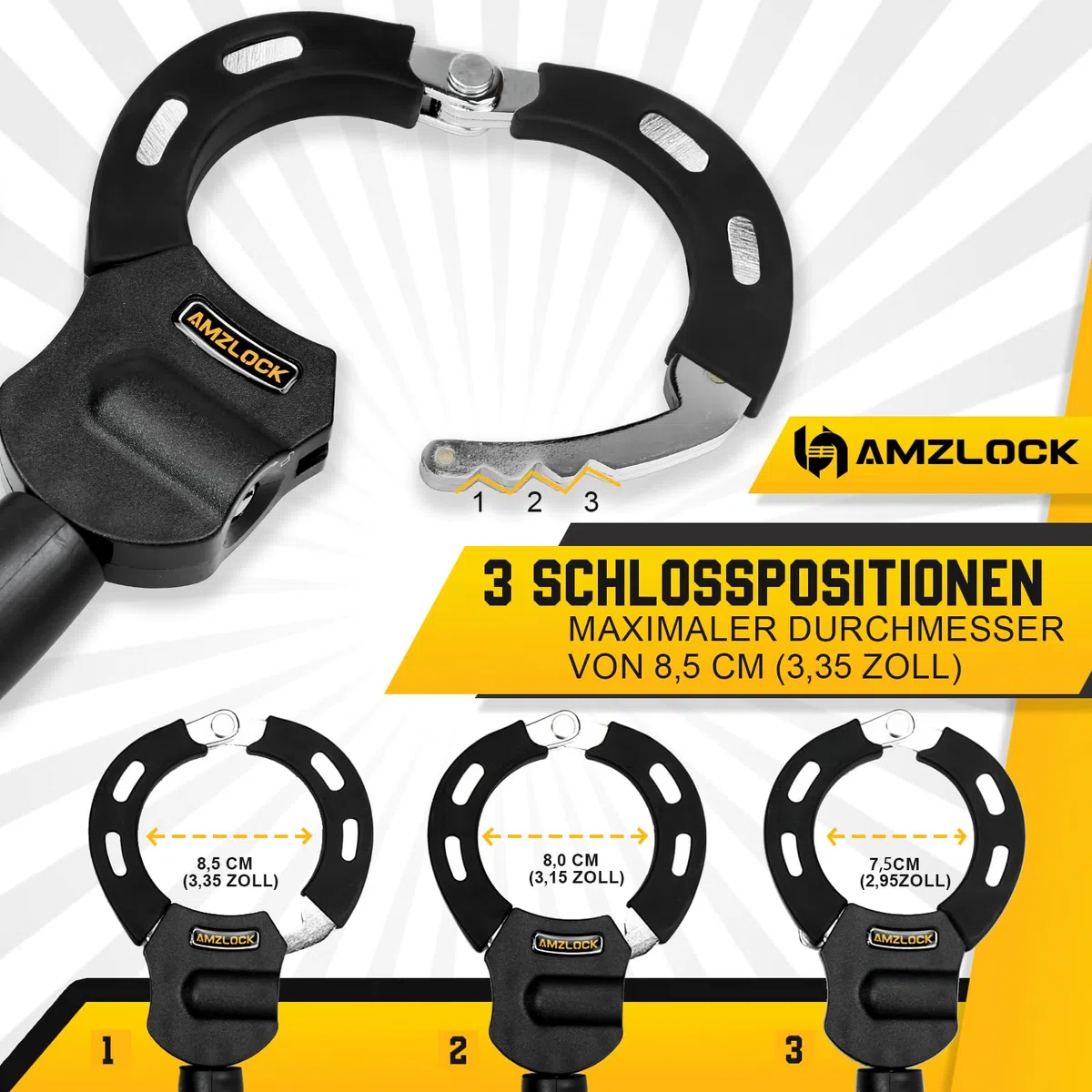 Lucchetto Monopattino Elettrico, Catena Monopattino Elettrico da 8 mm, Lucchetto a Manette con Chiavi e Borsa, Ideale per Monopattini e Biciclette