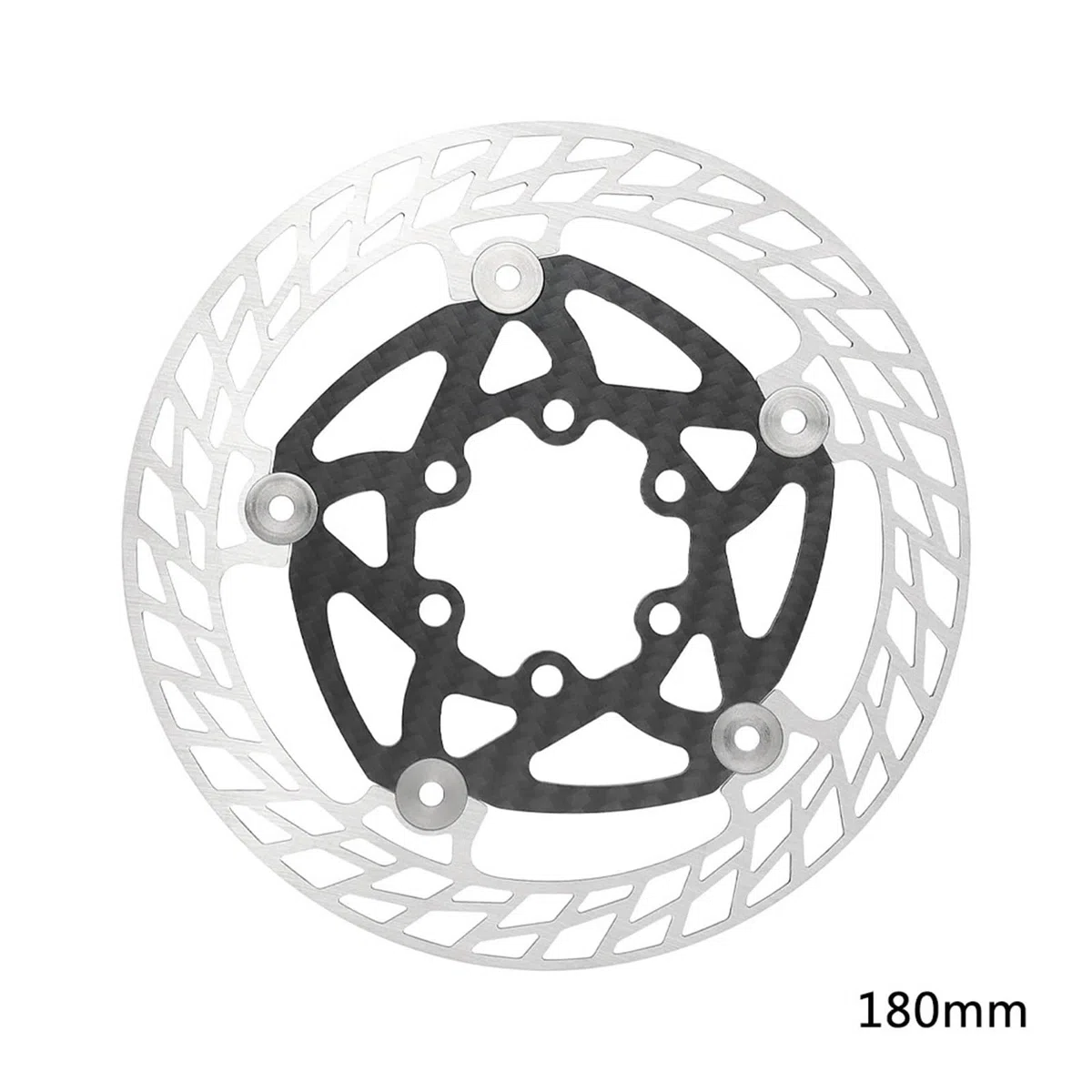 Rotore del freno a disco for bicicletta, fibra di carbonio, 6 bulloni | 140/160/180mm, for MTB e bici da strada