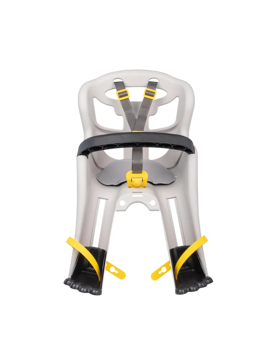 Bellelli | Tatoo Plus - Seggiolino Anteriore per Bicicletta - per Bambini Fino a 15 kg, da 9 Mesi a 3 Anni - Si Fissa al Manubrio - Colore Silk Grey