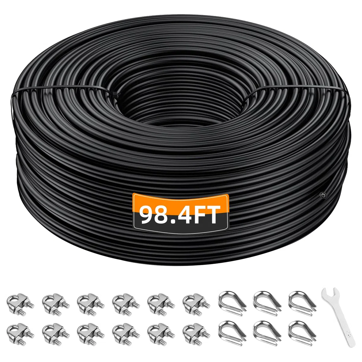 LFJ 10m/20m/30m Fitness Cavo Acciaio, Cavi Carrucola Palestra Multifunzione Regolabile per LAT Machine Attrezzi Pulley Gym Cable