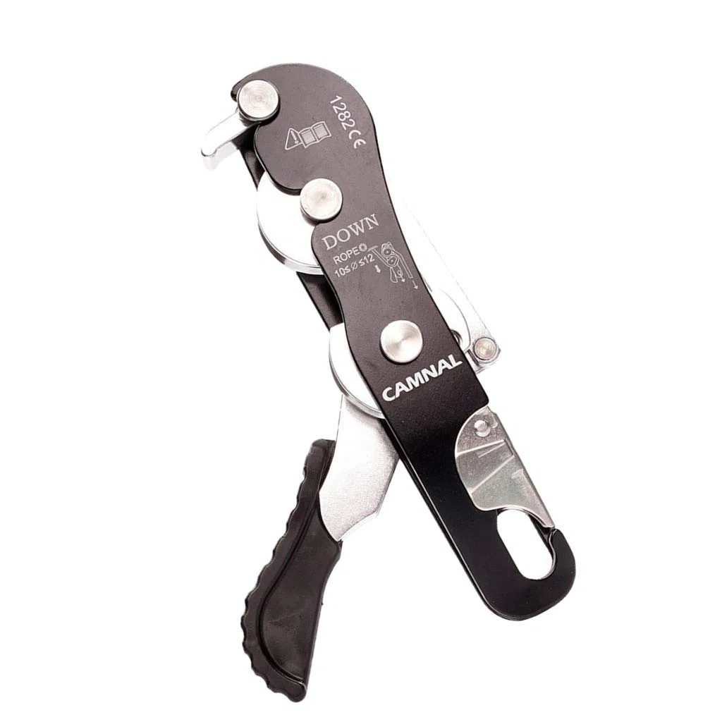 Discensore di arresto autofrenante per corda da 10-12 mm arrampicata speleologia Rappelling