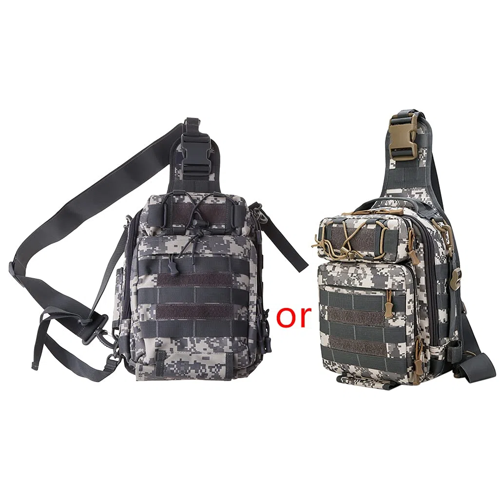Borsa per attrezzatura da pesca Borsa da stoccaggio zaino borsa per attrezzi da esterno resistente all'acqua con supporto per canna impermeabile