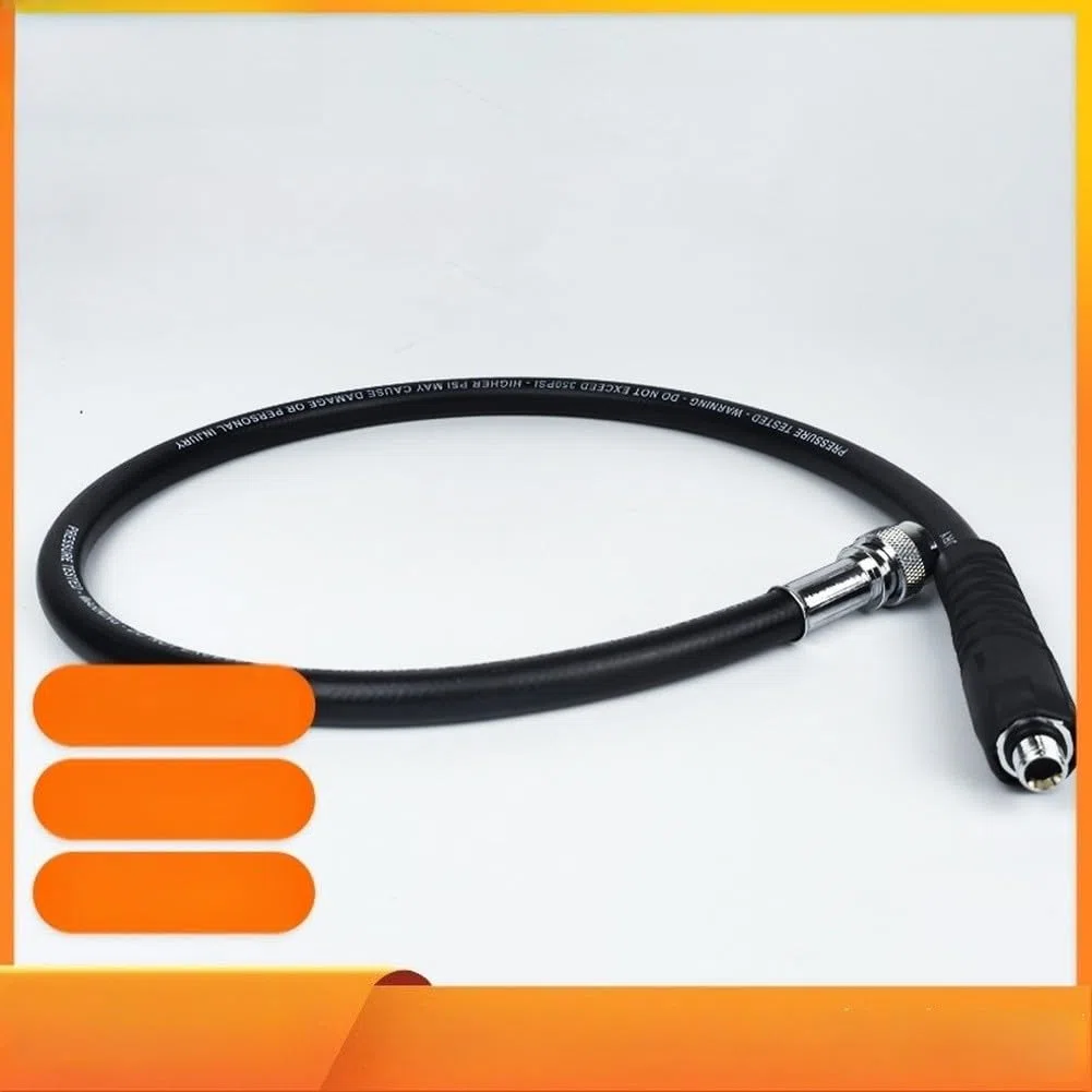 EasyByMall Tubo in gomma a media pressione per immersioni subacquee BCD, pressione di esercizio 30 bar, raccordi in ottone in acciaio inox, lunghezza 75 cm