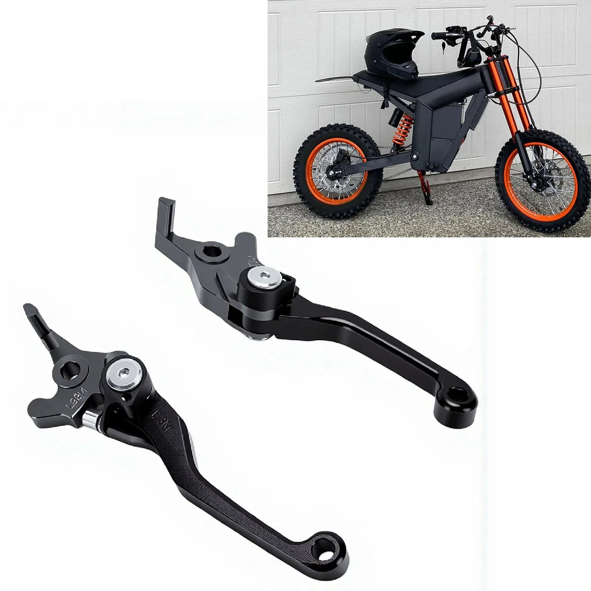 Cocoarm Leva Frizione Freno Elettrica per Bici da Cross, Leva Maniglia Freno Regolabile in Lega di Alluminio, Finitura Anodizzata, Funzionamento Regolare, Frenata Efficiente, Sostituzione Diretta