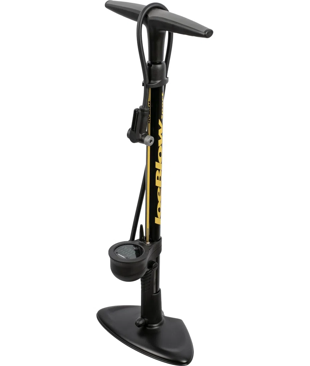 Topeak JoeBlow Sport Digital 2.0, pompa da pavimento per bici, manometro digitale LED, 160 PSI, testa TwinHead DX5 per Presta, Schrader e Dunlop