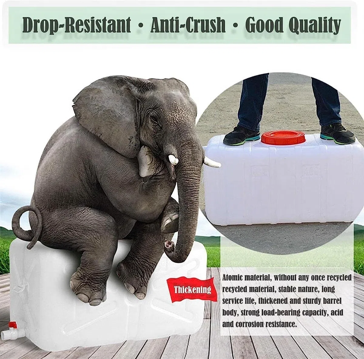 Serbatoio Stoccaggio dell'Acqua Contenitore Acqua Campeggio Escursionismo Arrampicata Viaggio Esterno for Portatile Addensato Domestico con Rubinetto
