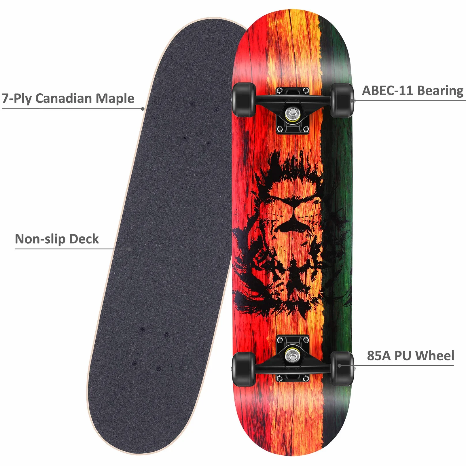 WeSkate Skateboard - Skateboard Unisex Bambini Adolescenti Adulti