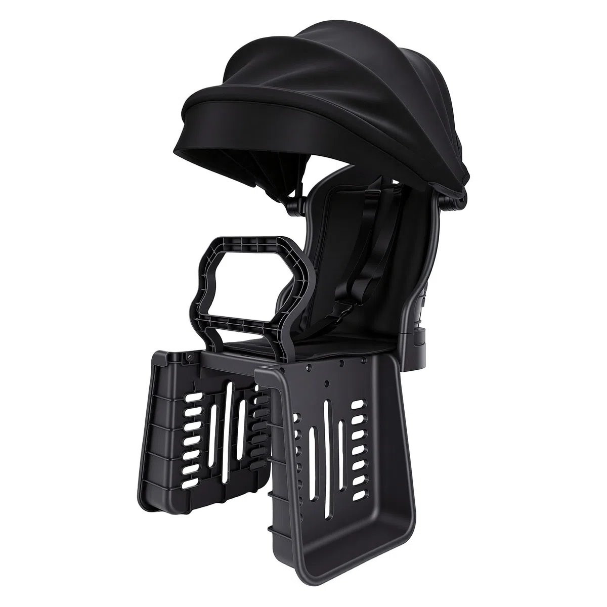 Seggiolino Posteriore per Bici con Parasole per Bambini Piccoli, Cintura | Cuscino in Spugna Ad Alta Resilienza in PP, Schienale Ventilato, Adatto per Mountain Bike e Bici Standard, da 1 a 4 Anni