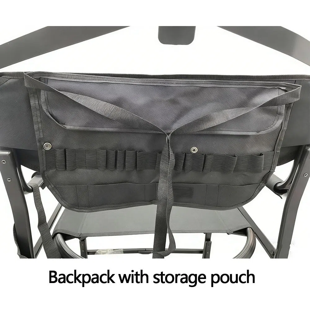 Questa Sedia da Regista Pieghevole e Portatile con tavolino e portabicchieri è Ideale per truccatori, Parrucchieri e per l'uso in Cinema: Un Mobile per Salone di Bellezza Leggero e Robusto.