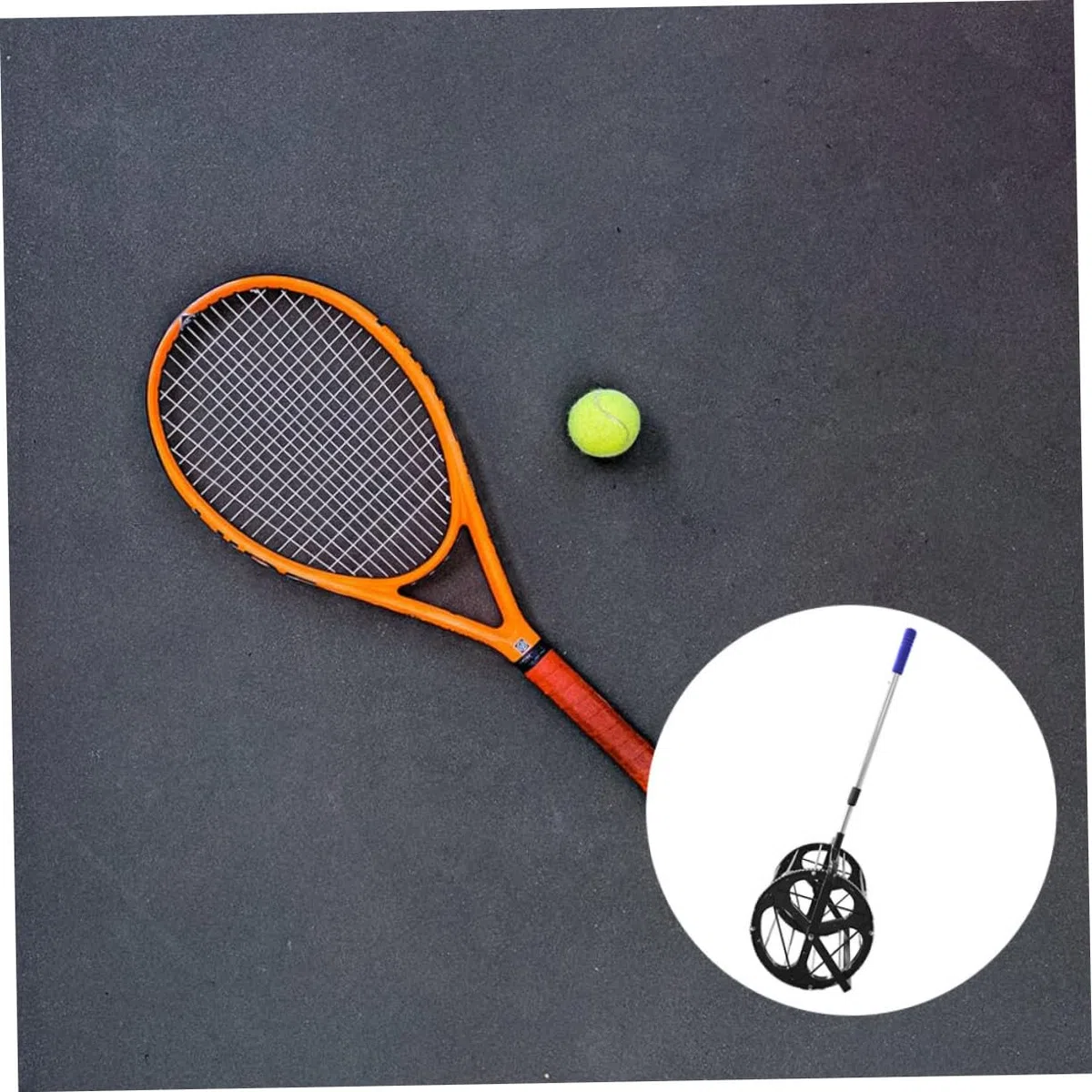 Raccoglipalline Tennis Regolabile, Capienza 55 Palline, Nylon e Metallo | 1, 85kg, Autoportante, per Allenamento e Tornei di Tennis, Cesta per Raccolta