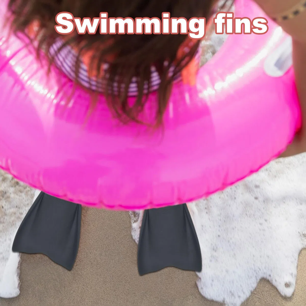 Pinne da allenamento per nuoto, pinne corte in silicone per uomini e donne, pinne galleggianti per gli amanti del nuoto e gli appassionati di sport acquatici