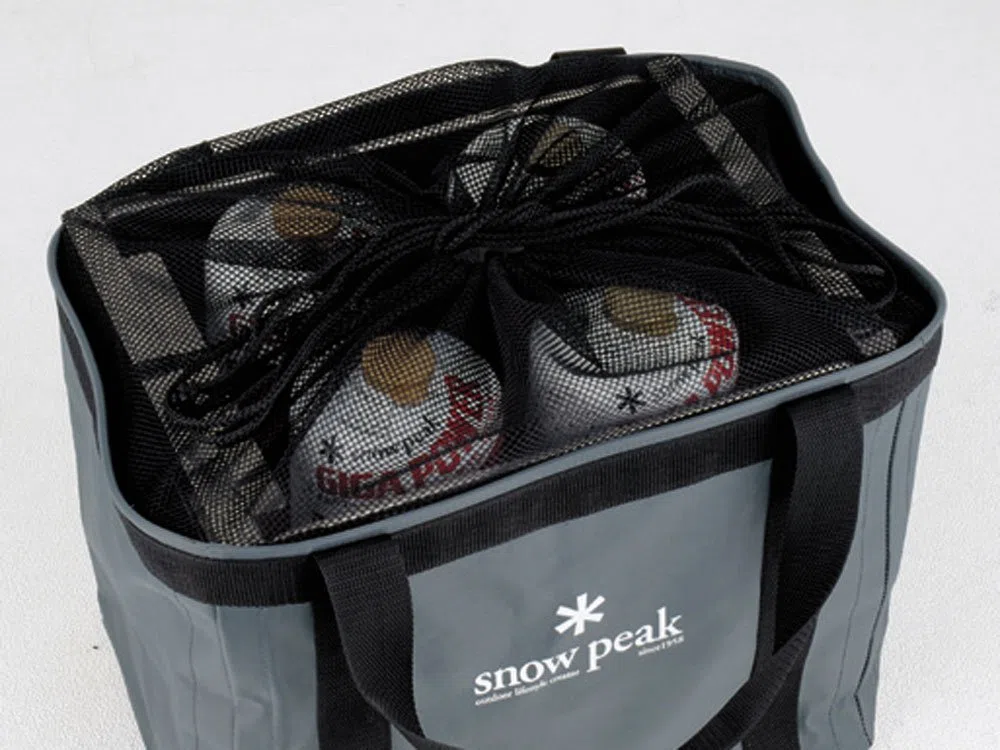 Snow Peak UG-080, Custodia Multiuso, in Nylon, Contenitore per Ingranaggi, Prodotto da Campeggio, progettata in Giappone, Garanzia a Vita Unisex-Adulto, Grigio, 31 x 27 x 38cm