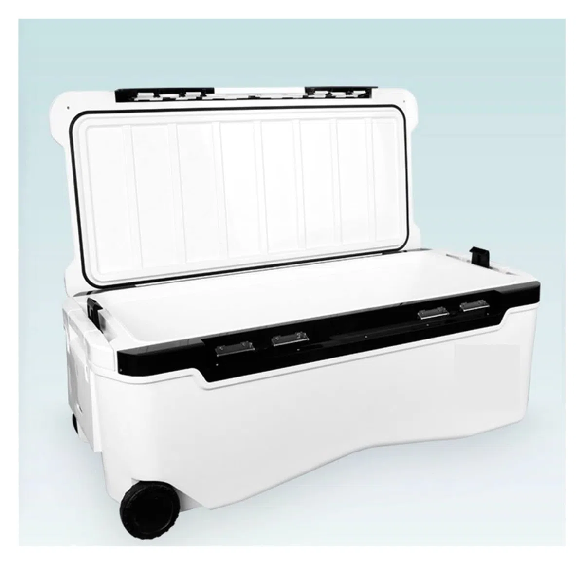 Scatola da Pesca 48L/66L/85L Super incubatrice per Pesca in Mare Scatola da Pesca Frigorifero Scatola da Esterno di Grande capacità con Ruote (85l Nero)