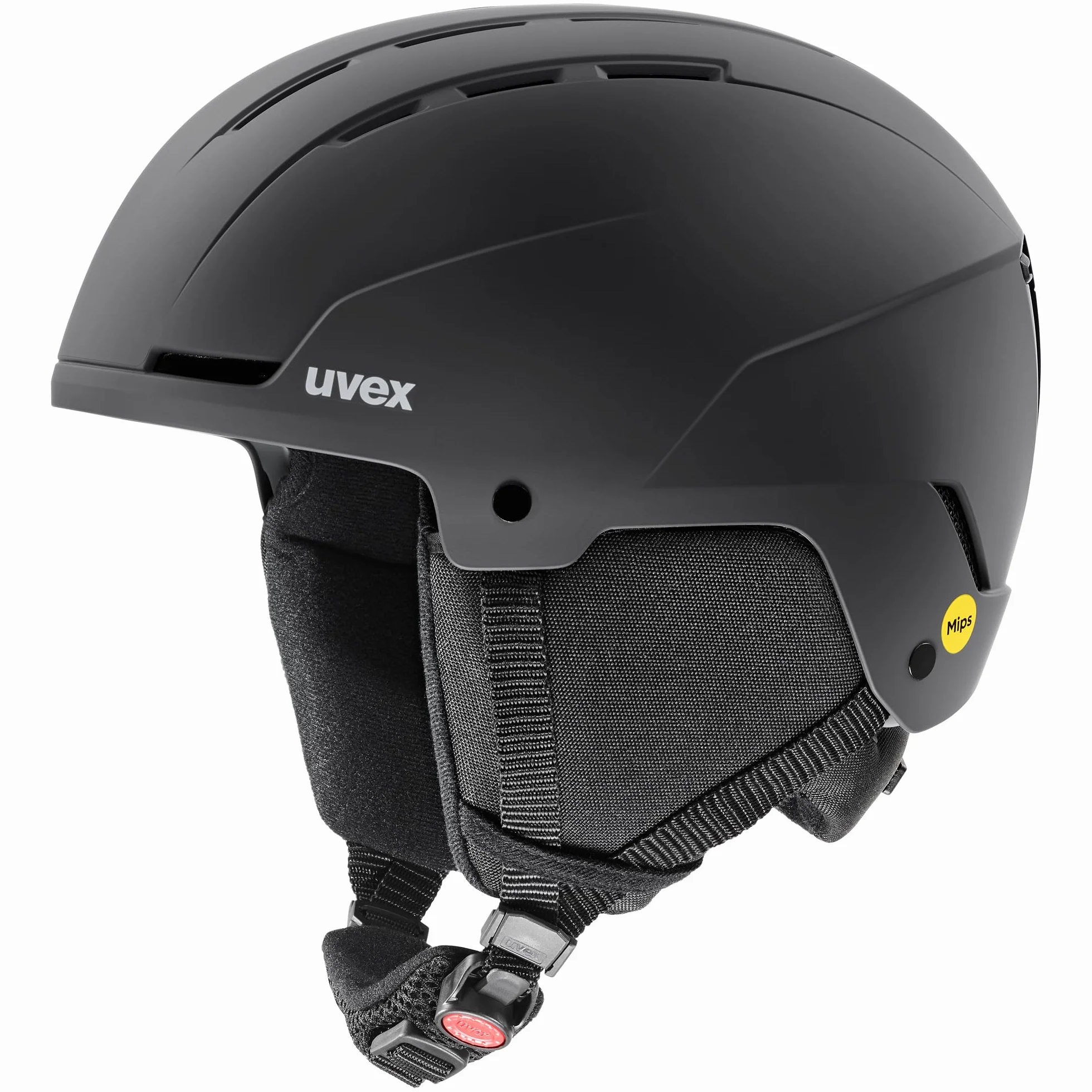 uvex glance MIPS - casco da sci robusto per adulti - regolazione individuale delle dimensioni - aerazione ottimizzata - black matt - 54-58 cm