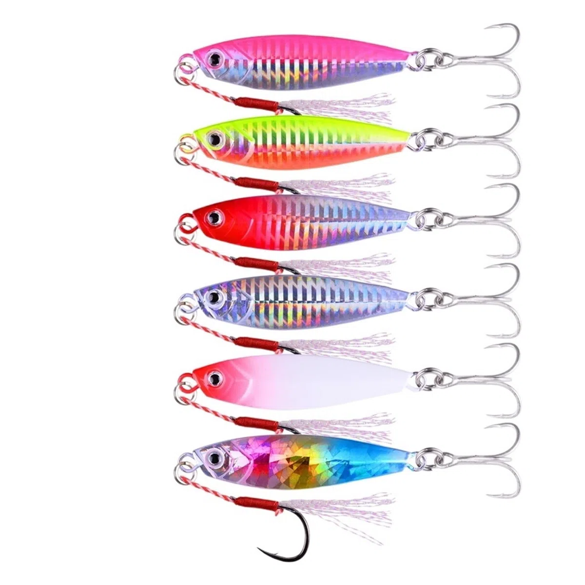 XILILHC 6 Pz/Lotto Maschere di Metallo Esche 7g 10g 15g 20g 30g 40g Richiamo di Pesca Jig Spoon Spinnerbait Esche Pesce Jigging Attrezzatura da Pesca in Mare