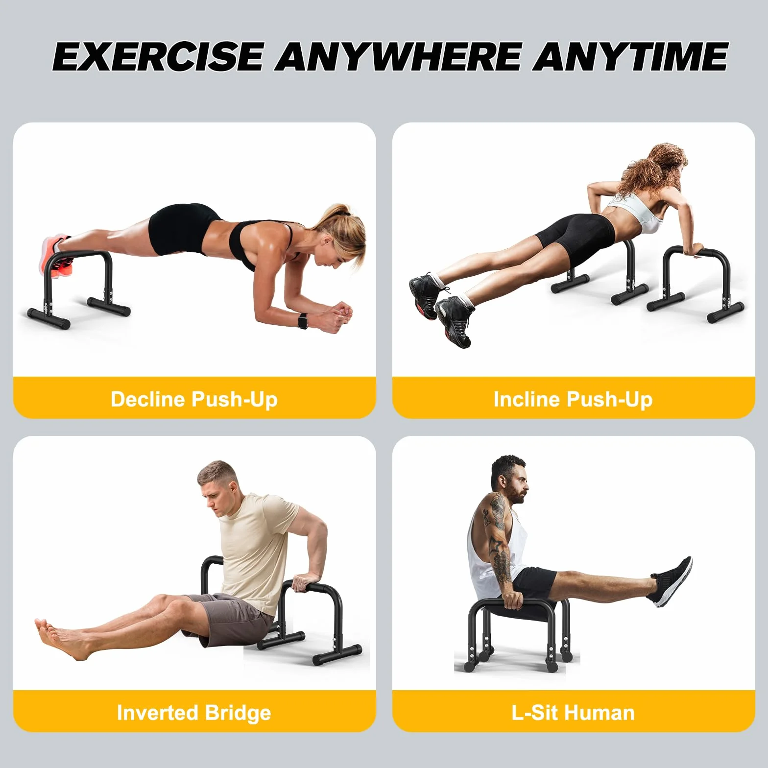 RELIFE REBUILD YOUR LIFE Dip Station Regolabile Parallele Calisthenics Parallel Bars Parallettes Push up Dip Stand Fitness parallettes Heavy Duty Libera Installazione
