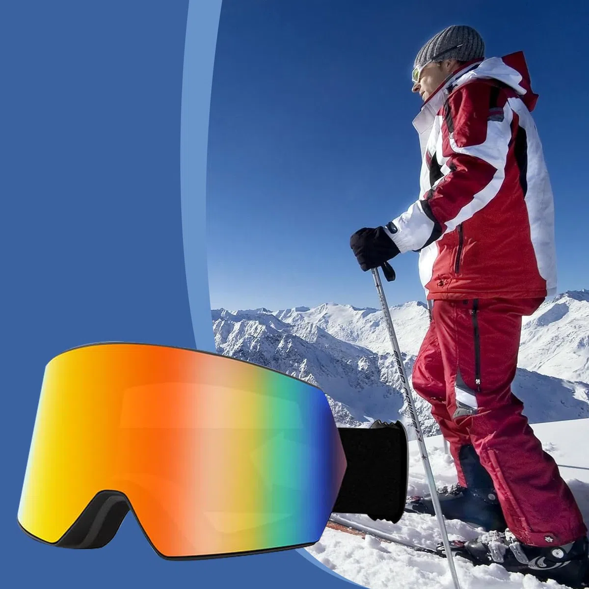 Occhiali da snowboard, occhiali da sci per uomo e donna | Occhiali da sci per - antiappannamento, doppio strato, antivento, per giovani, ragazzi e ragazze, per uomo