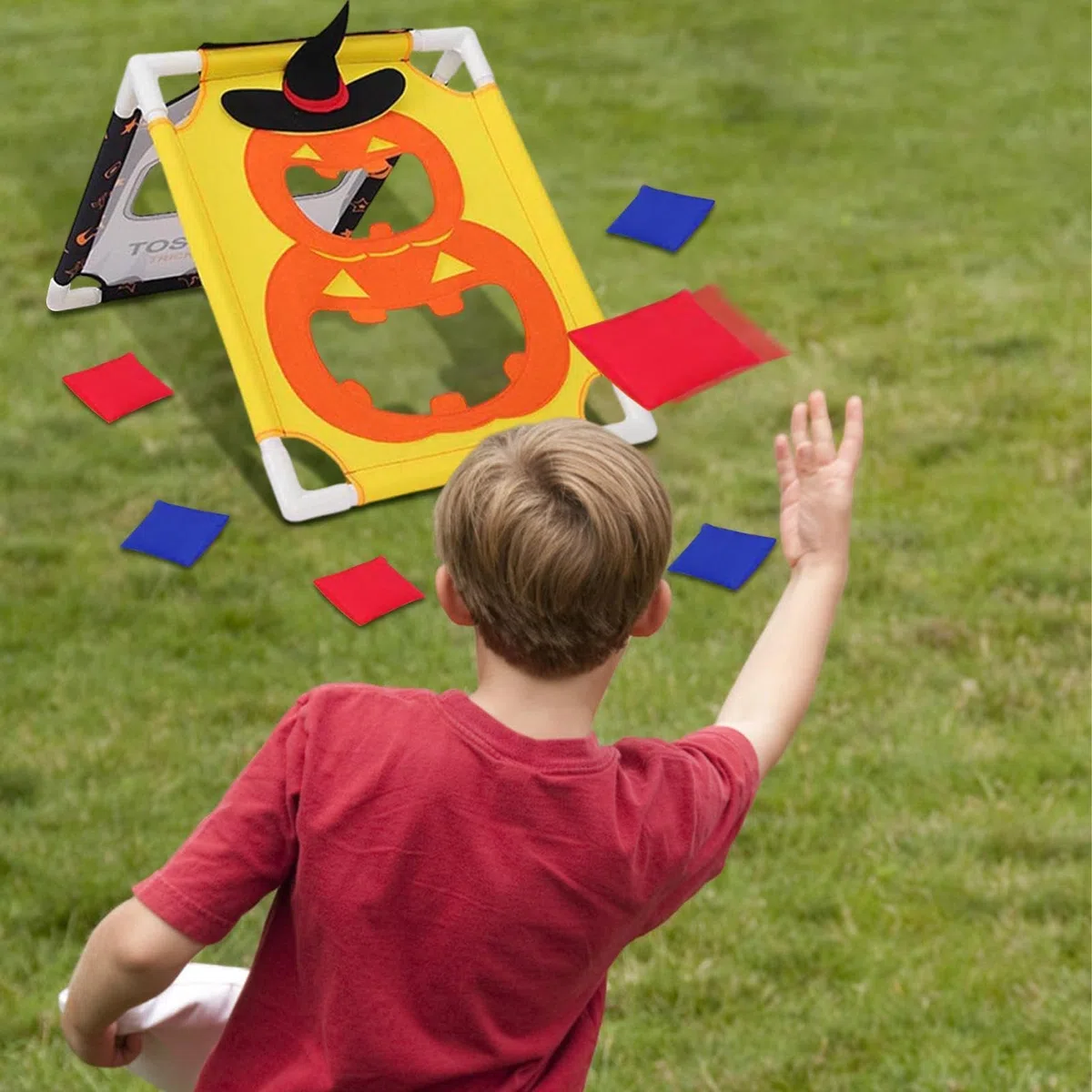 Set Lancio Sacchetti Giocattoli sensoriali interattivi cartoon | Set di Tavole Cornhole per Bambini Halloween per Ragazze e Ragazzi Famiglia Interno Esterno Spiaggia Picnic Festa Scuola