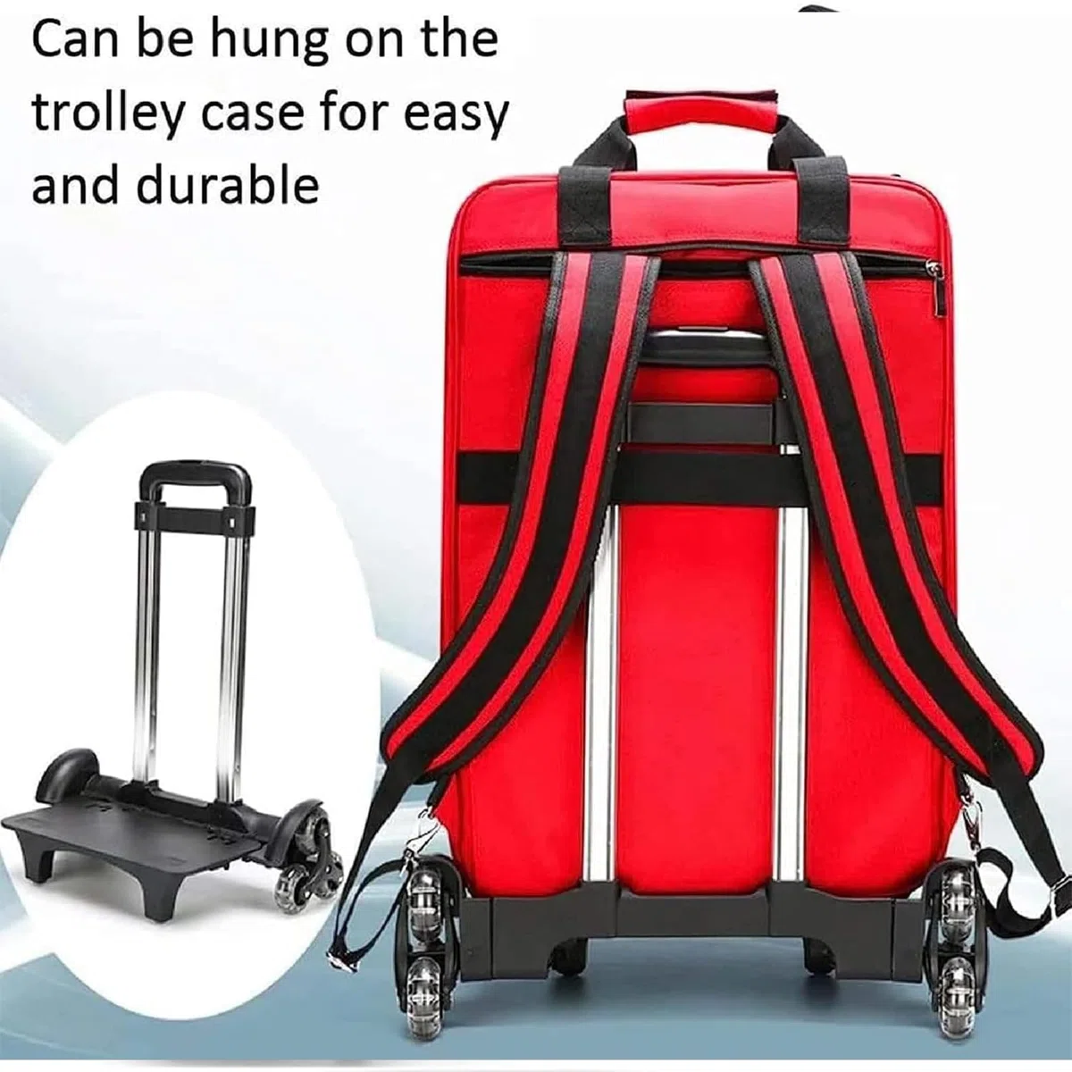 Zaino portatile di pronto soccorso con carrello staccabile, borsa trauma di grande capacità per EMT, paramedici e emergenza