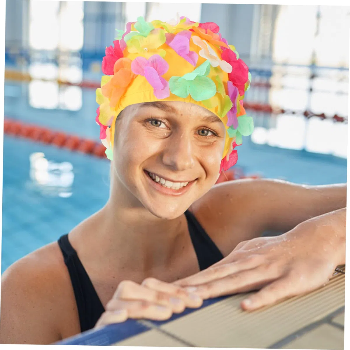 Cuffia in Nylon con e Protezione per Piscina e Spiaggia Adatta Lunghi Design Vintage e Traspirante