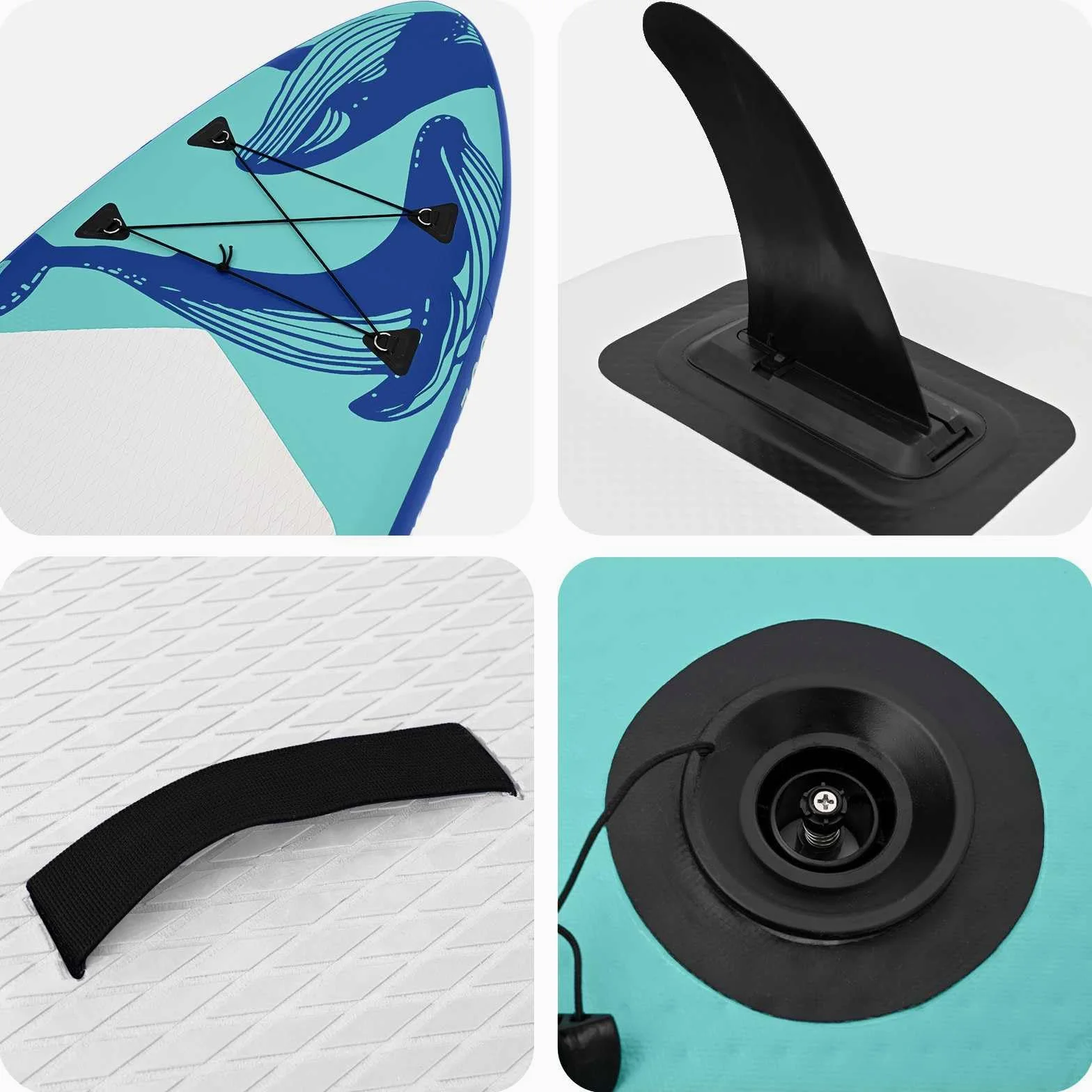 vidaXL Tavola da SUP gonfiabile con vela, in PVC, per esterni, oceano
