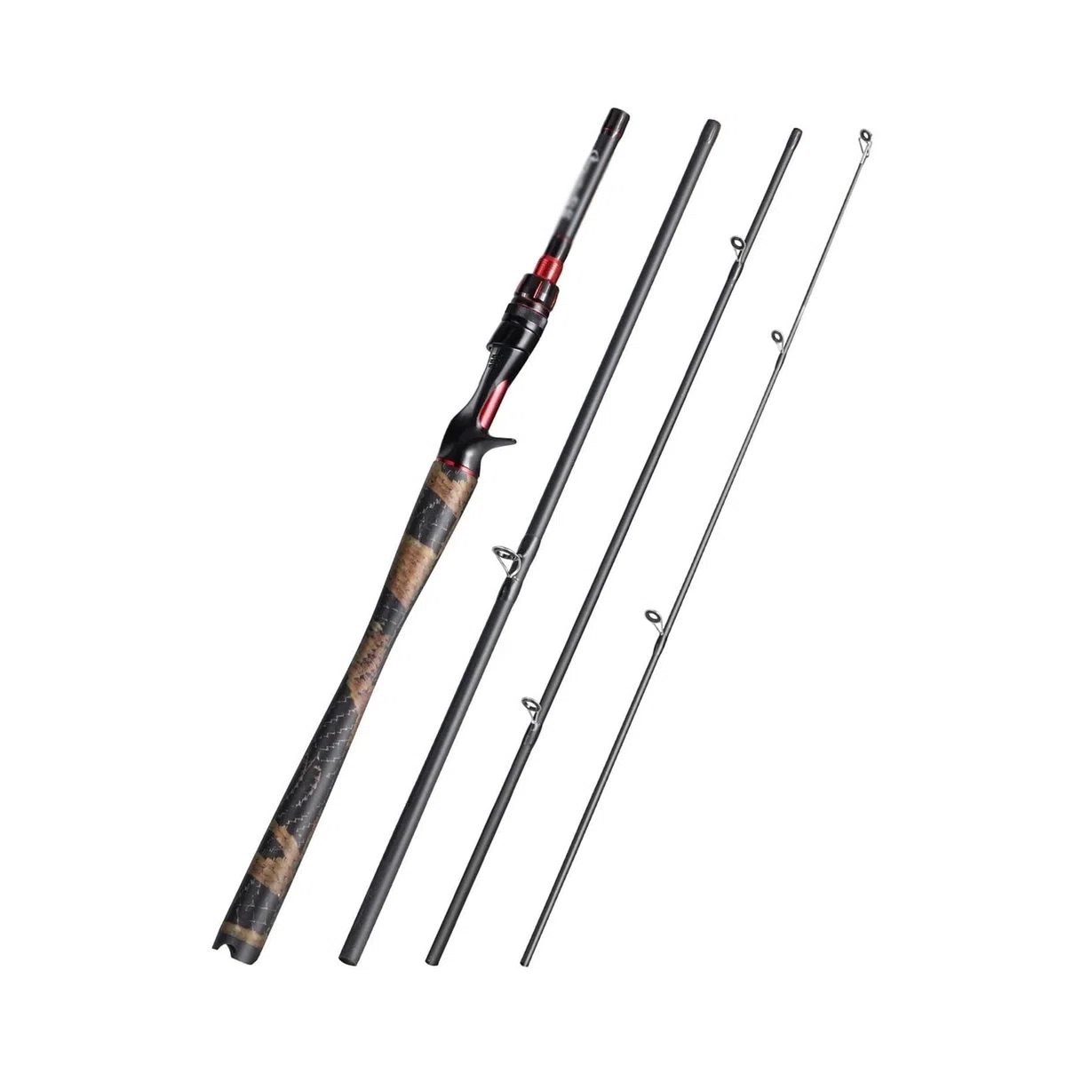 Canna da Pesca 1.8M 1.98M 2.1M Canna da Pesca al Lancio Canna da Pesca Leggera da Viaggio in Fibra di Carbonio for Bass Pike Carp Tackle(1.98m)