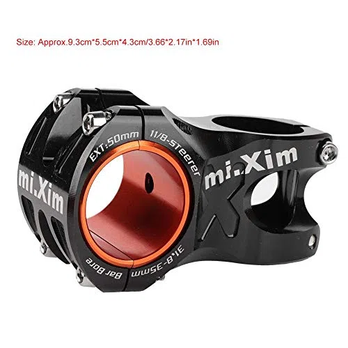 Dilwe Stelo Manubrio della Bicicletta, Morsetto Stelo Bici Anti-ruggine con Anello Adattatore per Manubrio Bicicletta Diametro 35mm / 31,8mm