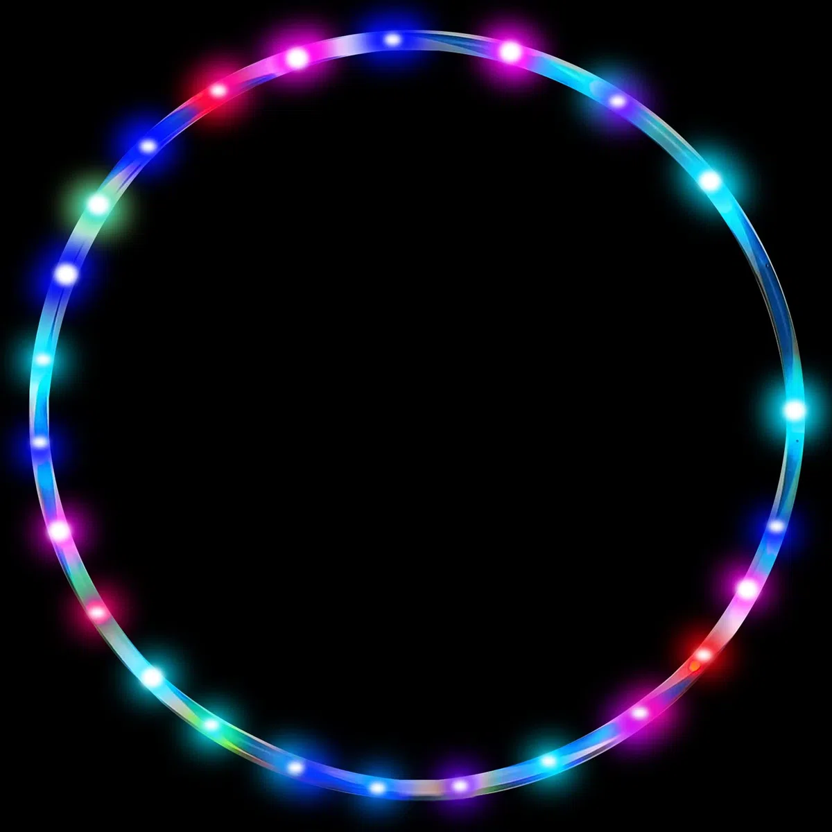 Hulas Hoop per bambini a partire dai 6 anni e adulti per fitness, danza, esercizio, riduzione del peso, luce a LED， luce brillante