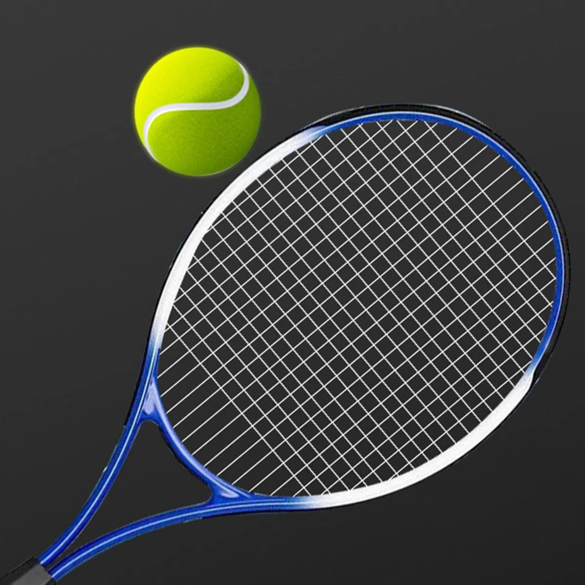Milageto Racchetta da Tennis, Racchetta da Allenamento, Dispositivo di Allenamento con La Racchetta, Impugnatura Ammortizzante, Leggera per Principianti, Bambi