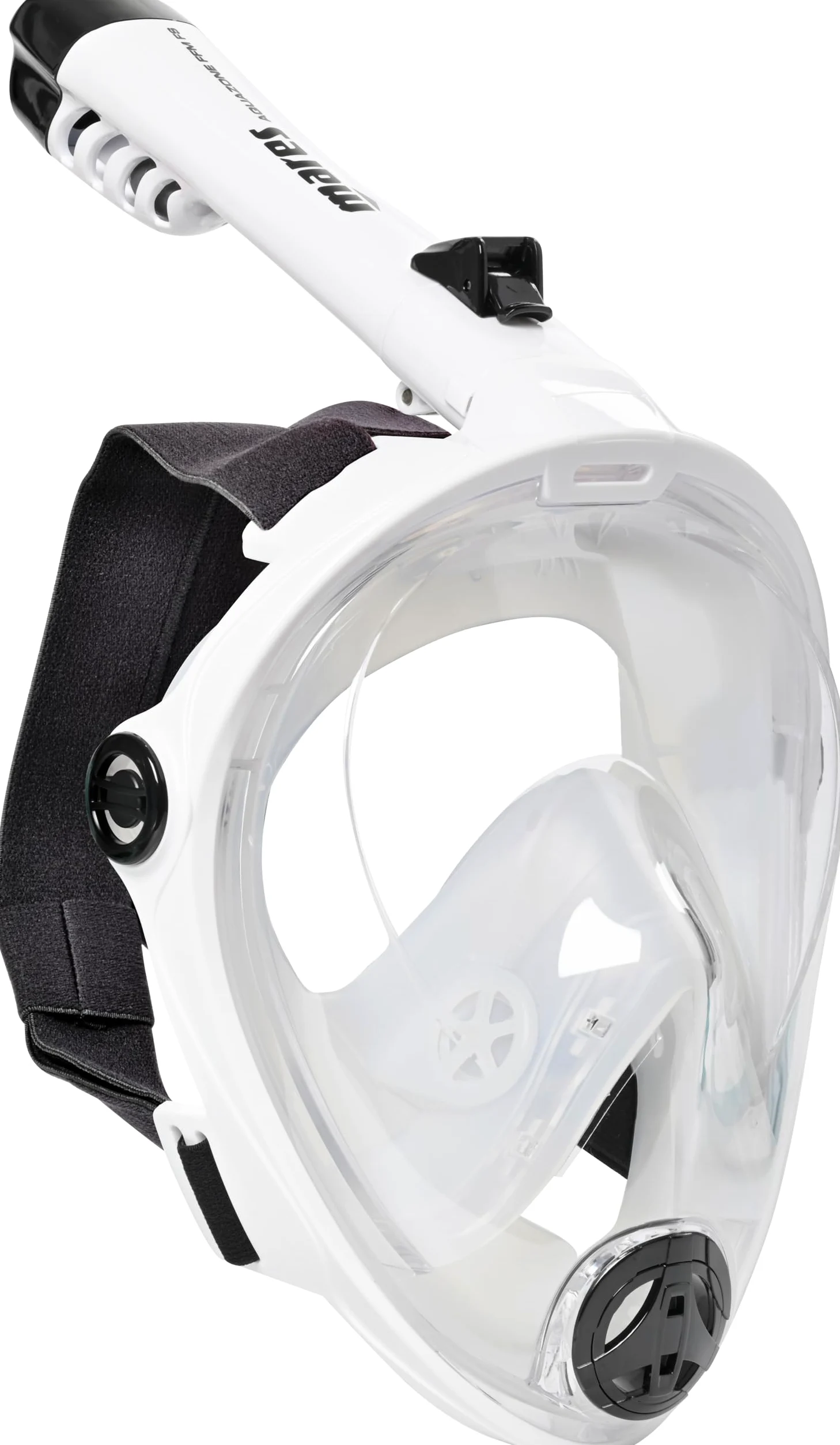 Mares Aquazone Full Face Mask - Maschera Integrale Snorkeling Adulto, Facciale in Silicone, Boccaglio Pieghevole, 3 Taglie